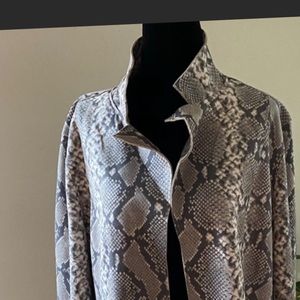Premise Faux Leather Snake Print Duster/Jacket NEW NO TAGS.  So buttery soft!!